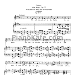 Ноты И. Брамс - Девять напевов (Op. 69) - предпросмотр