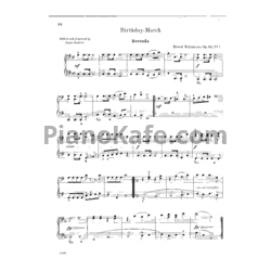 Ноты Роберт Шуман - Birthday-march (Op. 85,№1) для фортепиано в 4 руки - предпросмотр
