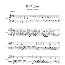 Ноты Christina Grimmie - With love