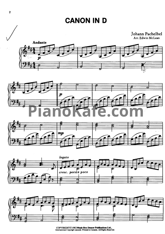 Ноты Классика в лёгком переложении для фортепиано - PianoKafe.com