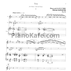 Ноты Николай Капустин - Трио для флейты, виолончели и фортепиано (Op. 86) - предпросмотр