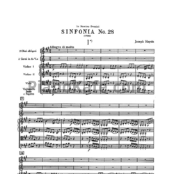Ноты Йозеф Гайдн - Симфония №28 ля мажор (Партитура) - предпросмотр