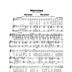 Ноты Ян Сибелиус - Песня "Narsissi" (JS140) - предпросмотр
