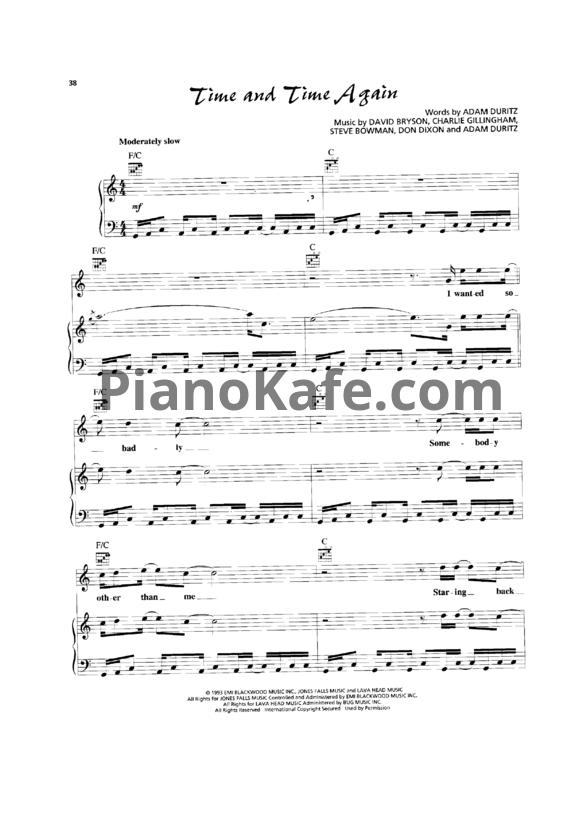 Ноты Counting Crows - Time and time again - PianoKafe.com