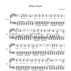 Ноты Green Day - Worry rock - предпросмотр