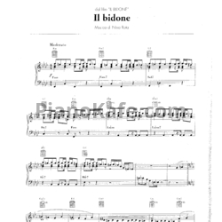 Ноты Nino Rota - Il bidone - предпросмотр