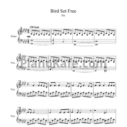 Ноты Sia - Bird set free - предпросмотр