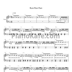 Ноты Natti Natasha, Becky G - Ram pam pam