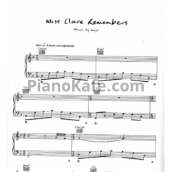 Ноты Enya - Miss Clare remembers - предпросмотр