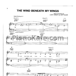 Ноты Lara Fabian - Wind beneath my wings - предпросмотр