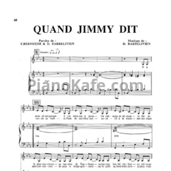 Ноты Patricia Kaas - Quand Jimmy Dit