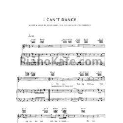 Ноты Genesis - I can't dance