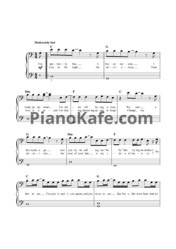 Ноты Taylor Swift - King of my heart (Версия 2) - PianoKafe.com