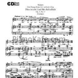 Ноты Антон Веберн - Пять песен (Op. 3) - предпросмотр