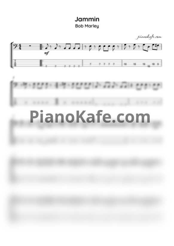 Ноты Bob Marley - Jammin - PianoKafe.com