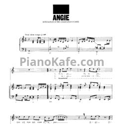 Ноты The Rolling Stones - Angie - предпросмотр