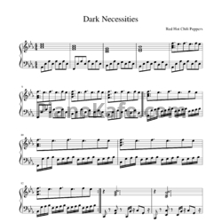Ноты Red Hot Chili Peppers - Dark necessities - предпросмотр
