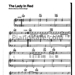 Ноты Chris de Burgh - The lady in red - предпросмотр