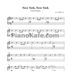 Ноты Frank Sinatra - New York New York - предпросмотр