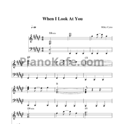 Ноты Miley Cyrus - When I look at you - предпросмотр