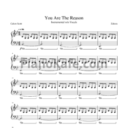 Ноты Calum Scott - You are the reason - предпросмотр