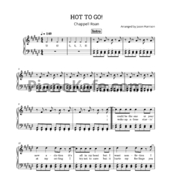 Ноты Chappell Roan - HOT TO GO! (Piano solo) - предпросмотр