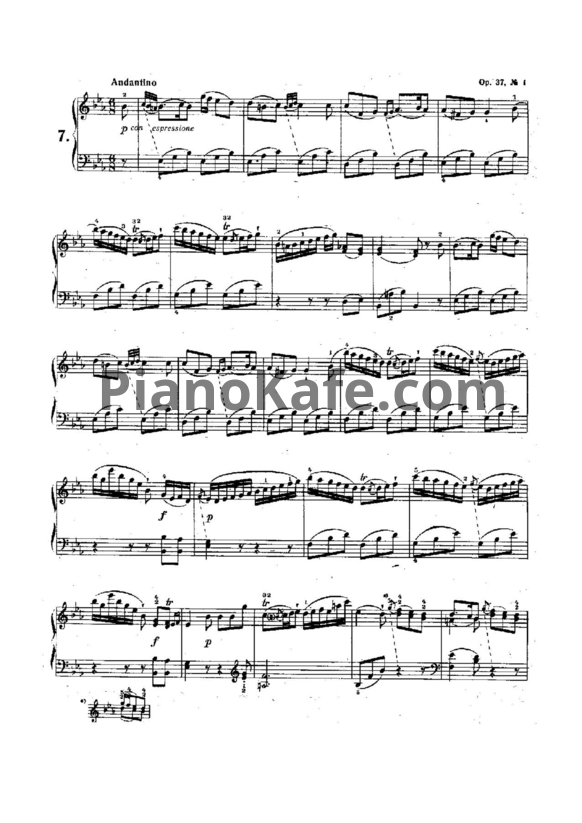 Ноты Муцио Клементи - Соната ми-бемоль мажор  (Op. 37, №1) - PianoKafe.com