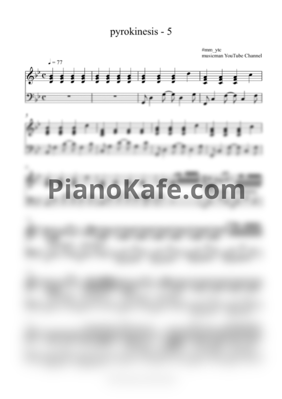 Ноты Pyrokinesis - Сборник песен №1 - PianoKafe.com