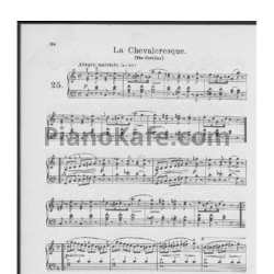 Ноты Фридрих Бургмюллер - Этюд La chevaleresque (The oavalier) (Op. 100, №25) - предпросмотр