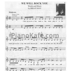 Ноты Queen - Piano & guitar sheet music - предпросмотр