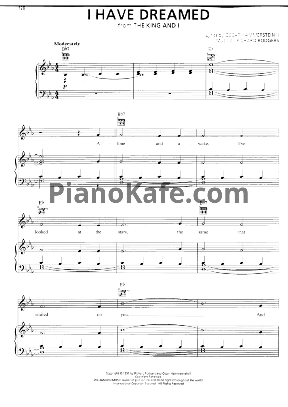 Ноты Barbra Streisand - I have dreamed - PianoKafe.com