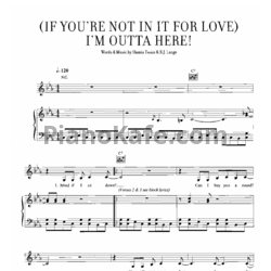 Ноты Shania Twain - (If you're not in it for love) I'm outta here! - предпросмотр