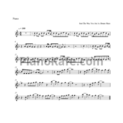 Ноты Bruno Mars - Just the way you are - предпросмотр