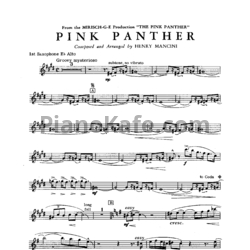 Ноты Henry Mancini - Pink Panther theme - предпросмотр