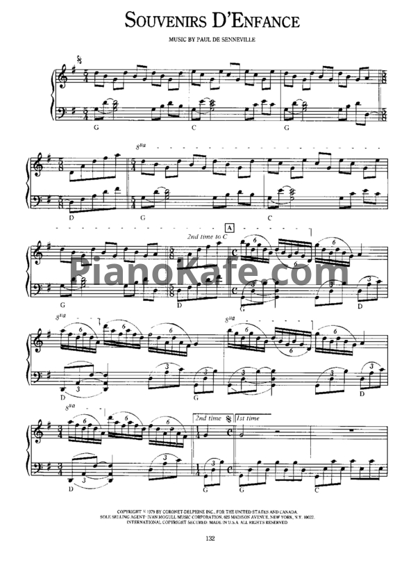 Ноты Richard Clayderman - Souvenirs d'enfance - PianoKafe.com