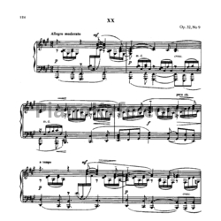 Ноты Сергей Рахманинов - Прелюдия (Oр. 32, №9) A-dur - предпросмотр