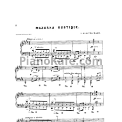 Ноты Луи Моро Готшалк - Mazurka rustique (Op. 81) - предпросмотр