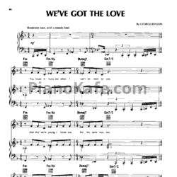 Ноты George Benson - We've got the love - предпросмотр
