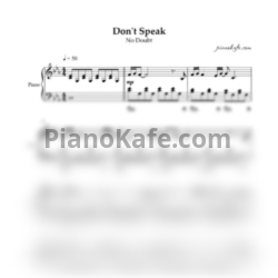 Ноты No Doubt - Don't speak (Piano cover) - предпросмотр