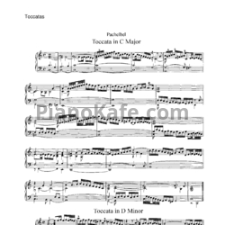 Ноты Иоганн Пахельбель - Токкаты - предпросмотр