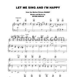 Ноты Irving Berlin - Let me sing and I'm happy - предпросмотр