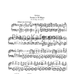 Ноты Франц Шуберт - Соната си мажор (D. 575, Op. 147) - предпросмотр