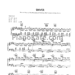 Ноты Coldplay - Shiver - предпросмотр