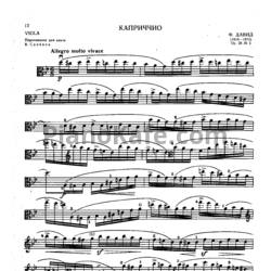 Ноты Ф. Давид - Каприччо (Op. 28 №3, партия скрипки) - предпросмотр