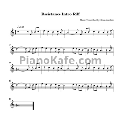 Ноты Muse - Resistance - предпросмотр