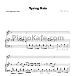 Ноты Yiruma - Spring rain - предпросмотр