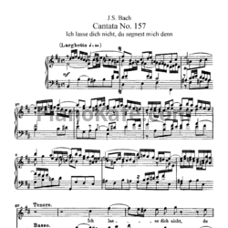 Ноты И. Бах - Кантата №157 "ich lasse dich nicht, du segnest mich denn" (BWV 157) - предпросмотр