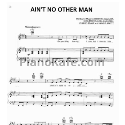 Ноты Christina Aguilera - Ain't no other man - предпросмотр