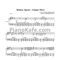 Ноты Britney Spears - Gimme more - предпросмотр