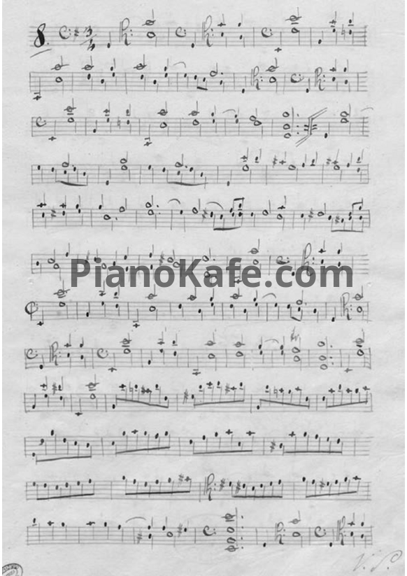 Ноты Иосиф Абако - Каприччио №8 для виолончели соло соль мажор - PianoKafe.com